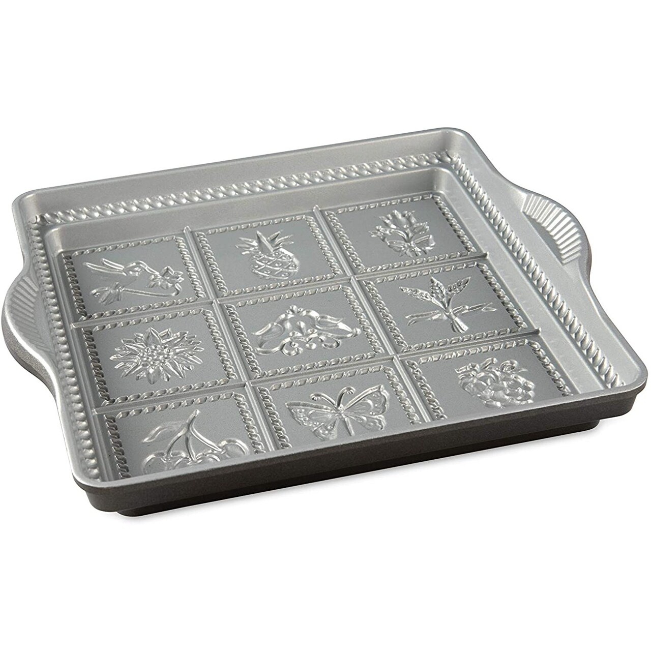 Nordic Ware English Shortbread Pan, 9x9 Inches, Non-stick Cast Aluminum